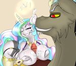  absurd_res anthro anthrofied big_breasts breasts cum cum_on_breasts cum_on_face cumshot dawntrotter discord_(mlp) draconequus duo ejaculation equine erection female friendship_is_magic hair half-closed_eyes hi_res horn interspecies male male/female mammal multicolored_hair my_little_pony orgasm penis princess_celestia_(mlp) scalie sex simple_background smile teeth titfuck two_tone_hair unicorn vein 