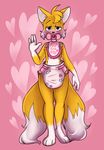  anthro blush bunonii canine cub diaper diaper_fetish fox fur girly infantilism male mammal miles_prower pacifier solo sonic_(series) waving young 