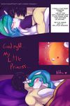  &lt;3 2015 black_hair blush comic cum dialogue dragk duo english_text equine eyes_closed female feral friendship_is_magic hair hi_res horn human impregnation kissing long_hair lying male male/female mammal multicolored_hair my_little_pony nude on_back ovum penetration princess_celestia_(mlp) sperm_cell text title_drop 