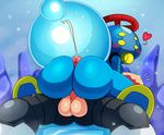  &lt;3 2016 android anthro balls beck_(mn9) big_butt blush butt cryosphere_(mn9) cum erection female hot_dogging humanoid_penis machine male male/female mighty_no._9 not_furry orgasm penis robot sssonic2 
