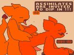 2017 animated demon digital_media_(artwork) dip duo gij horn imp male male/male open_mouth penis pixel_(artwork) selfcest sex square_crossover tongue tongue_out 