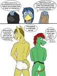  alligator avian bird boxerbriefs cat clothing crocodilian feline fuze invalid_tag jockstrap lynx male mammal pose reptile scalie underwear 