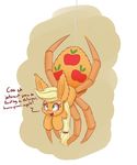  2017 applejack_(mlp) arachnid arthropod dialogue english_text equine female feral friendship_is_magic green_eyes heir-of-rick hi_res horse hybrid mammal my_little_pony pony solo spider spidertaur text 