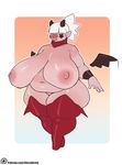  2017 areola big_breasts breasts clothed clothing demon dieselbrain erect_nipples female horn huge_breasts monster navel nipples overweight skimpy succubus thick_lips thick_thighs wide_hips wings 