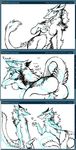  &lt;3 anus balls black_and_white breasts butt erection female flirting flockdraw guide_lines male monochrome nipples penis plain_background presenting presenting_hindquarters pussy rain_silves screencap sergal unknown_artist white_background 