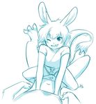  2017 anthro aogami barefoot clothing cub dragon duo eevee female female_on_top first_person_view frottage fur furred_dragon lagomorph long_tail male mammal monochrome navel nintendo on_top open_mouth panties pok&eacute;mon rabbit sex simple_background tickling underwear video_games xine young 