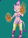  anthro areola blaze_the_cat boots breasts clothing feline female fire footwear gloves hairtie knullox larrybay2 legwear mammal nude pussy pyromancy sonic:_(series) sonic_(series) stockings 