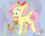  avian bird blue_eyes cutie_mark duck equine feathered_wings feathers female fluttershy_(mlp) friendship_is_magic fur group hair hooves mammal mistydash my_little_pony pegasus pink_hair smile wings yellow_feathers yellow_fur 