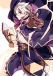  cape fire_emblem fire_emblem:_kakusei gloves hamha_s hood looking_at_viewer male_focus male_my_unit_(fire_emblem:_kakusei) my_unit_(fire_emblem:_kakusei) red_eyes smile solo white_hair 