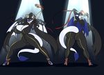  bayonetta big_breasts big_butt breasts butt cosplay dragon hair horn huge_breasts invalid_tag kaboozle ribbons scalie spade_tail swissy thick_thighs video_games wings 