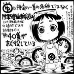  bangs chibi clone commentary_request diving diving_mask diving_mask_on_eyes diving_mask_on_head greyscale hiding inazuma_(kantai_collection) kantai_collection maru-yu_(kantai_collection) monochrome multiple_girls o_o parted_bangs partially_submerged plasma-chan_(kantai_collection) sakazaki_freddy school_swimsuit short_hair solid_circle_eyes swimsuit translation_request wading water |_| 