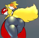  2017 anthro anthrofied back_boob beauty_mark bedroom_eyes big_breasts big_butt breast_rest breasts bubble_butt butt canine clothed clothing delphino delphox ear_tuft female fur grey_background half-closed_eyes hi_res huge_breasts huge_butt looking_at_viewer looking_back mammal mole_(marking) moth_(artist) multicolored_fur nintendo orange_eyes partially_clothed pok&eacute;mon pok&eacute;morph rear_view seductive simple_background smile solo thick_thighs thong topless tuft underwear video_games voluptuous wide_hips 