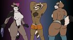  abs anthro big_breasts big_butt big_thighs biting_lip breasts brown_fur bulge butt captain_sale clothing eye_patch eyewear female fur grey_fur group guardians_of_the_galaxy hair hairy invalid_tag looking_at_viewer male mammal marvel muscular nipples open_mouth oystercatcher7 pecs pink_eyes pubes pussy raccoon red_eyes ringed_tail rocket_raccoon shocket_raccoon underwear voluptuous yawn 