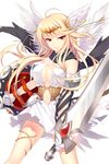  cleavage dmyo dress no_bra soccer_spirits sword transparent_png wings 