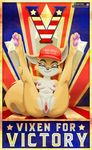  anthro anus breasts canine edit eyewear female fourth_of_july fox glasses hi_res legs_up looking_at_viewer lt._fox_vixen mammal nipples poster presenting presenting_pussy pussy seductive smile spread_legs spreading squirrel_and_hedgehog wastedtimeee 