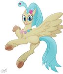  2017 absurd_res butt feathered_wings feathers female feral hair hi_res looking_at_viewer my_little_pony my_little_pony_the_movie pussy selenophile simple_background smile solo white_background wings 