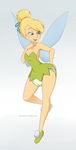  blonde_hair blue_eyes clothing diaper disney fairy female flyinh hair merunyaa ribbons solo tinkerbell wings 