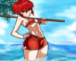  beach bikini breasts daikirikun dress fire_emblem_fate fire_emblem_if hand_on_hip hinoka_(fire_emblem_if) nintendo short summer water wet 