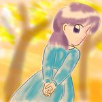  akazukin_chacha back purple_hair standing woods yakko 