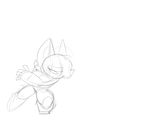  animated anthro bat bigdad boots bouncing_breasts breasts clothed clothing female footwear greyscale hair kick mammal monochrome no_pupils rouge_the_bat sketch solo sonic_(series) 