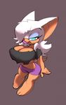  anthro bat big_breasts bigdad breasts chibi cleavage clothed clothing female huge_breasts looking_at_viewer mammal nipple_bulge rouge_the_bat sketch smile solo sonic_(series) standing 