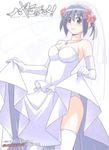  1girl bare_shoulders breasts bridal_veil bride dress gloves green_eyes hayate_no_gotoku! hips medium_breasts necklace nishizawa_ayumu panties purple_eyes short_twintails smile solo thighhighs thighs underwear veil wedding_dress 