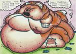  anthro body_horror breasts canine cellulite deformed deformity f-thefirst fox mammal morbidly_obese obese overweight slob 