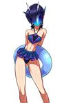  1girl bikini black_hair decepticon female genderswap mask ninja personification ryuusei_(mark_ii) skirt solo soundwave swimsuit transformers transformers_prime 