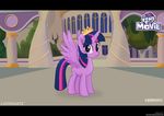  2017 crown cutie_mark equine feathered_wings feathers female feral friendship_is_magic hair hi_res horn looking_at_viewer mammal multicolored_hair my_little_pony my_little_pony_the_movie outside purple_feathers shutterflyeqd smile solo twilight_sparkle_(mlp) unicorn_horn winged_unicorn wings 