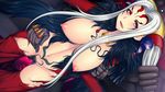  1girl angry breasts censored clenched_teeth final_fantasy final_fantasy_viii gilgamesh_(final_fantasy) hair_grab hair_pull large_breasts long_hair makeup multiple_arms navel nipples rape red_dress restrained sex silver_hair tattoo torn_clothes ultimecia vaginal yellow_eyes 
