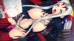  1girl breasts censored cum cum_in_pussy final_fantasy final_fantasy_viii gilgamesh_(final_fantasy) hair_grab hair_pull impregnation large_breasts long_hair makeup moaning multiple_arms navel nipples open_mouth orgasm overflow rape red_dress restrained sex silver_hair tattoo torn_clothes ultimecia vaginal x-ray yellow_eyes 
