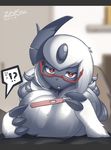  ! ? ?! absol claws eyeware eyewear female fur game_(disambiguation) glasses looking_at_viewer nintendo open_mouth pok&eacute;mon pregnancy_test pregnant red_eyes solo tagme video_games white_fur zinfyu 