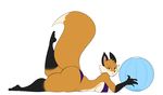  2017 absolute_cleavage anthro ball bedroom_eyes big_breasts big_butt bikini black_fur breasts butt canine clothing digital_media_(artwork) digitalpelican eyelashes female food fox fruit fur half-closed_eyes looking_at_viewer lying mammal on_front orange_fur pear seductive side_boob signature simple_background smile socks_(markings) solo swimsuit tan_fur thick_tail thick_thighs white_background 