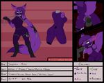  2017 anal anthro balls breasts butt canine chain claws clothed clothing cum cum_in_mouth cum_inside digital_media_(artwork) english_text female fingerless_gloves fox fur gloves green_eyes hair knife kunai looking_at_viewer male male/female mammal model_sheet nipples oral penetration penis purple_fur purple_hair sandra_myree scratches sex simple_background solo solo_focus spazman standing suit teeth text vein veiny_penis weapon 