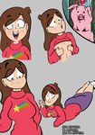 breasts butt clothed clothing disney flash gravity_falls large_breast mabel_pines mammal nativefall nipples not_furry pig porcine smile sweater waddles 