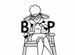  animated anthro bouncy breasts caprine chair dawn_bellwether disney eyewear female glasses leg_cross looking_at_viewer loop mammal minus8 sheep text zootopia 