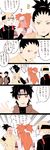  1boy 1girl 2boys 2girls akimichi_chouchou artist_request black_hair blonde_hair blush boruto:_naruto_next_generations chips ginger_hair green_eyes multiple_boys multiple_girls nara_shikadai naruto oblivious red_eyes red_hair sarutobi_mirai silver_eyes source_request teasing translation_request yamanaka_inojin yellow_eyes 