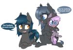  2017 alpha_channel bat_pony clothing dialogue english_text fan_character female feral group hair higglytownhero my_little_pony simple_background text transparent_background young 