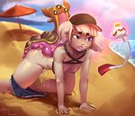  2017 5_fingers all_fours beach beach_umbrella bestiality bikupan breasts butt chimecho clothed clothing cloud female feral fingers freckles from_behind_position gastrodon gastropod group hair human interspecies mammal nintendo not_furry open_mouth outside pok&eacute;mon pok&eacute;philia purple_eyes sand seaside sex short_hair shorts_pull sky slime slug small_breasts spiral_eyes video_games water west_gastrodon white_hair 