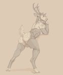  anthro antlers backsack balls blackantlers breasts butt cervid clothing corset dickgirl ear_piercing fur genital_piercing hair hooves horn intersex lingerie looking_back mammal oouna penis penis_piercing perineum piercing prince_albert_piercing rubber signature solo tattoo 