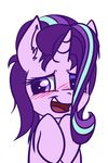  blush cute duop-qoub_(artist) embarrassed equine female feral friendship_is_magic hair horn inner_ear_fluff mammal messy_hair multicolored_hair my_little_pony smile starlight_glimmer_(mlp) two_tone_hair unicorn 