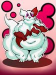  belly big_belly big_breasts blush breast_squish breasts facial_markings featureless_breasts featureless_crotch female fluffy fur hand_on_breast huge_breasts huge_hips looking_at_viewer markings navel nintendo obese open_mouth overweight overweight_female pok&eacute;mon red_fur solo thick_thighs toot6 video_games white_fur wide_hips zangoose 