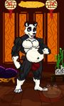  2016 animated anthro bear biceps black_nose black_skin bulge clothing digital_media_(artwork) eyes_closed gloves_(marking) hand_on_stomach hands_behind_back hungothenomster licking licking_lips loop male mammal markings multicolored_skin muscular no_sound oral_vore panda penis_outline pixel_(artwork) short_ears socks_(marking) standing teeth tight_clothing tight_underwear tongue tongue_out underwear vore white_skin 