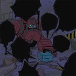  alien blue_eyes blurr cliffjumper covering_face curved_horn cybertronian digital_media_(artwork) horn humanoid living_machine machine male not_furry robot simple_background speech_bubble spr transformers transformers_animated 