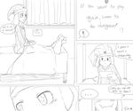 ! ... 3_toes asriel_dreemurr barefoot bed comic english_text feet foot_fetish male monochrome sketch text toes twomario_(artist) undertale video_games 