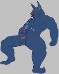  anthro cum cum_on_self cumshot ejaculation erection humor league_of_legends male masturbation muscular muscular_male orgasm penile_masturbation penis riot_games solo tongue tongue_out unknown_artist video_games warwick 