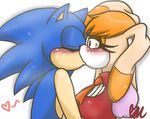  age_difference anthro blush body_grab duo eyes_closed female fur hedgehog kissing lagomorph male male/female mammal mature_female mother parent prettyfoxxylady rabbit simple_background sonic_(series) sonic_the_hedgehog surprise vanilla_the_rabbit video_games young 