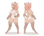  anthro breasts butt cervine deer female horn mammal megumigoo nipples nude pussy solo standing wide_hips 