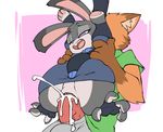  anthro big_penis bigdad bulge canine clitoris clothed clothed_sex clothing cum cum_in_pussy cum_inside cum_on_penis disney duo erection female fox full_nelson humanoid_penis judy_hopps lagomorph male male/female mammal nick_wilde open_mouth penetration penis pussy rabbit sex vaginal vaginal_penetration zootopia 
