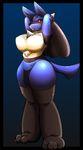  2016 anthro balls big_breasts biped black_claws black_fur blue_fur blush breasts brown_fur canine cankles chest_tuft claws drgnalexia drooling featureless_breasts female fur hi_res lucario mammal nintendo pok&eacute;mon red_eyes saliva simple_background solo spike_(disambiguation) tan_fur toe_claws tongue tongue_out tuft video_games 